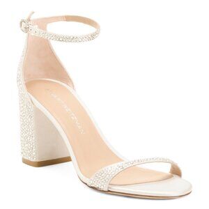 Stuart Weitzman Nudist Shine 75 Block Heel